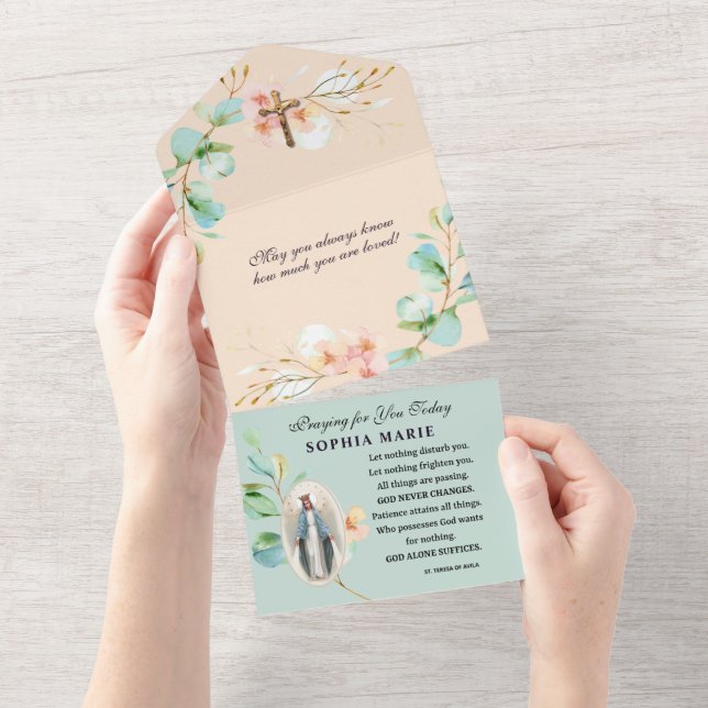 Unterstützung religiöser Gemeinschaften Schrift zu All In One Einladung (Abreißen)