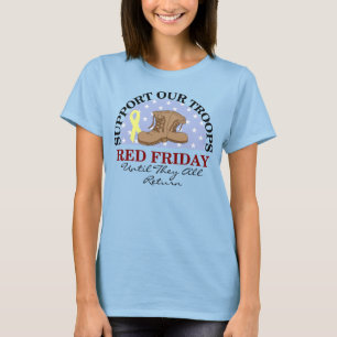 Unterstützung roter Freitag (bis sie alle T-Shirt