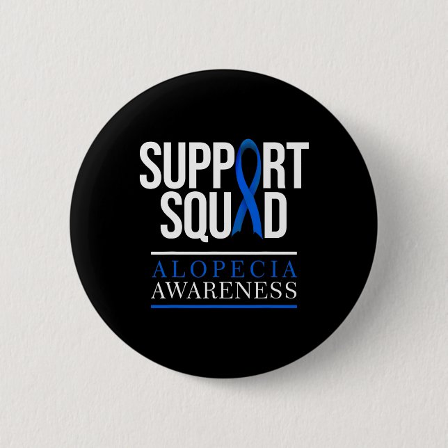 Unterstützung Squad Alopecia Sensibilisierung Haar Button (Vorderseite)