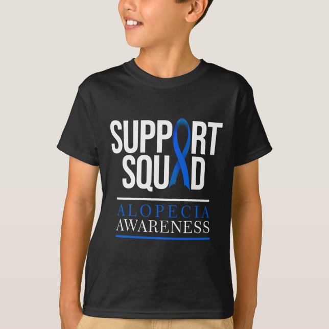 Unterstützung Squad Alopecia Sensibilisierung Haar T-Shirt (Vorderseite)