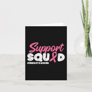 Unterstützung Squad Breast Cancer Awareness Ribbon Karte