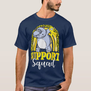 Unterstützung Squad Dabbing Hippopotamus Rainbow C T-Shirt