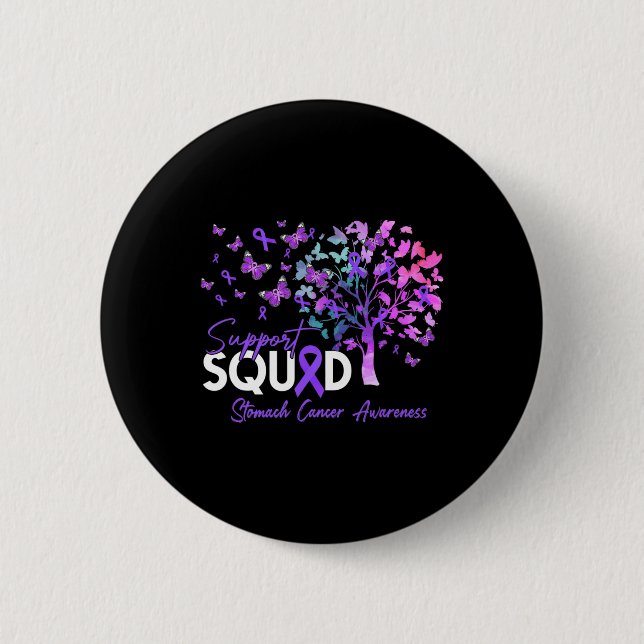 Unterstützung Squad Fall Tree Periwinkle Ribbon St Button (Vorderseite)