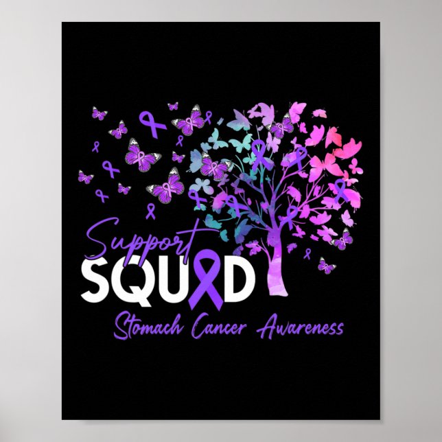 Unterstützung Squad Fall Tree Periwinkle Ribbon St Poster (Vorne)