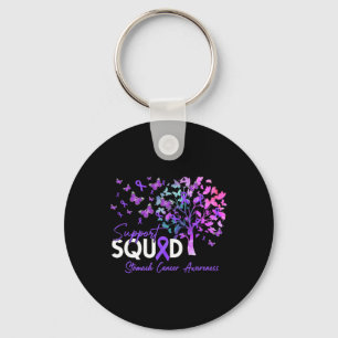 Unterstützung Squad Fall Tree Periwinkle Ribbon St Schlüsselanhänger