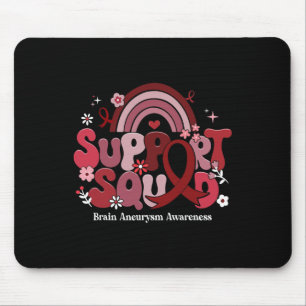 Unterstützung Squad Groovy Brain Aneurysm Awarenes Mousepad