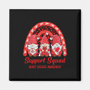 Unterstützung Squad Heart Disease Awareness Month  Magnet