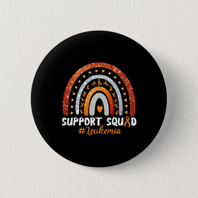 Unterstützung Squad Leukemia Awareness Orange Ribb Button (Vorderseite)