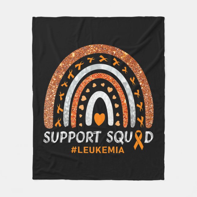 Unterstützung Squad Leukemia Bewusstsein Rainbow G Fleecedecke (Vorderseite)