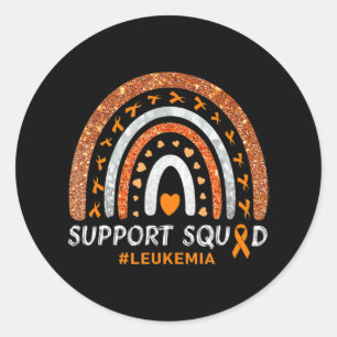 Unterstützung Squad Leukemia Bewusstsein Rainbow G Runder Aufkleber