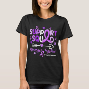 Unterstützung Squad Lila Ribbon Fibromyalgie Bewus T-Shirt