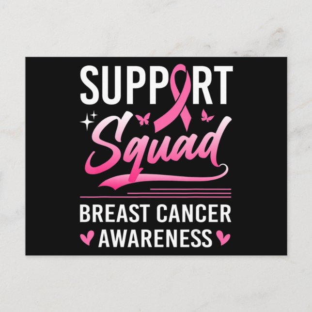 Unterstützung Squad Matching Family Breast Cancer  Postkarte (Vorderseite)