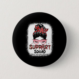 Unterstützung Squad Messy Bun Butterfly Gehirn Ane Button