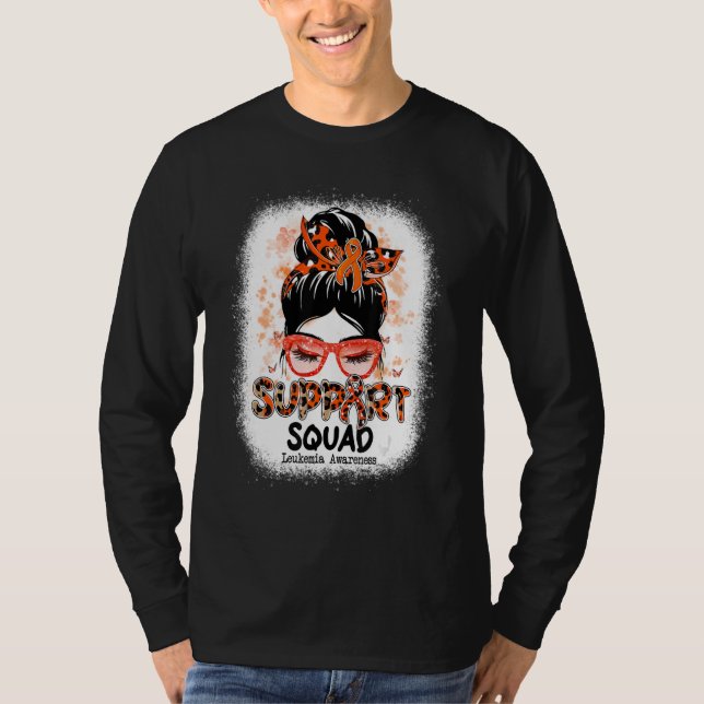 Unterstützung Squad Messy Bun Butterfly Orange Rib T-Shirt (Vorderseite)