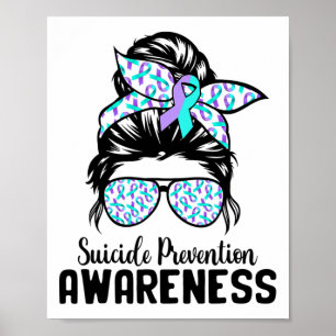 Unterstützung Squad Messy Bun Suizidprävention Awa Poster