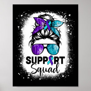 Unterstützung Squad Messy Bun Suizidprävention Awa Poster
