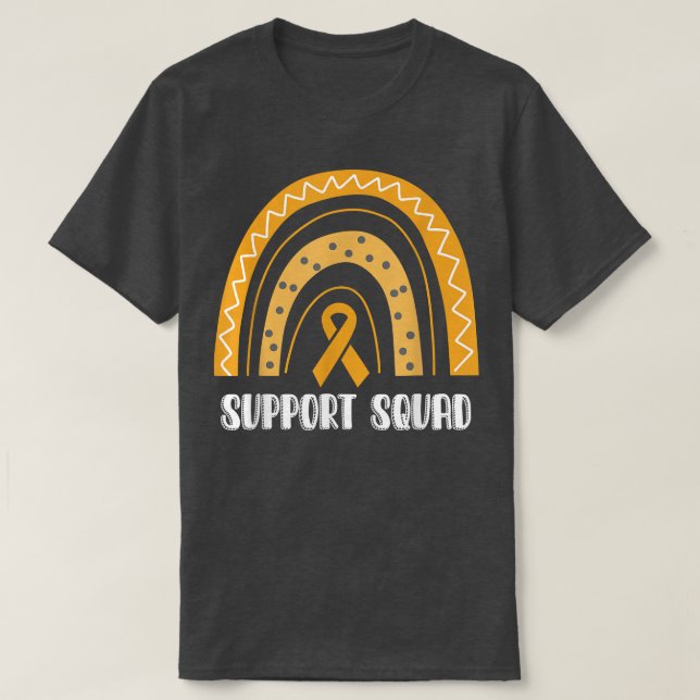 Unterstützung Squad Orange Rainbow ADHD Awareness T-Shirt (Design vorne)