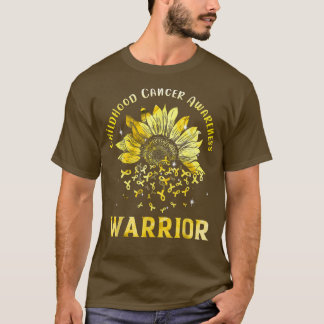 Unterstützung Squad Sunflower Gold Ribbon Chilhood T-Shirt