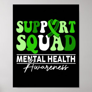 Unterstützung Squad Sunflower Hair Mental Health A Poster