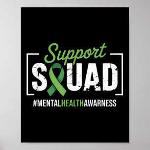 Unterstützung Squad Sunflower Hair Mental Health A Poster