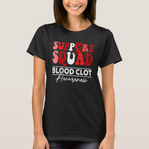 Unterstützung Squad Sunflower Hair Red Blood Clot T-Shirt