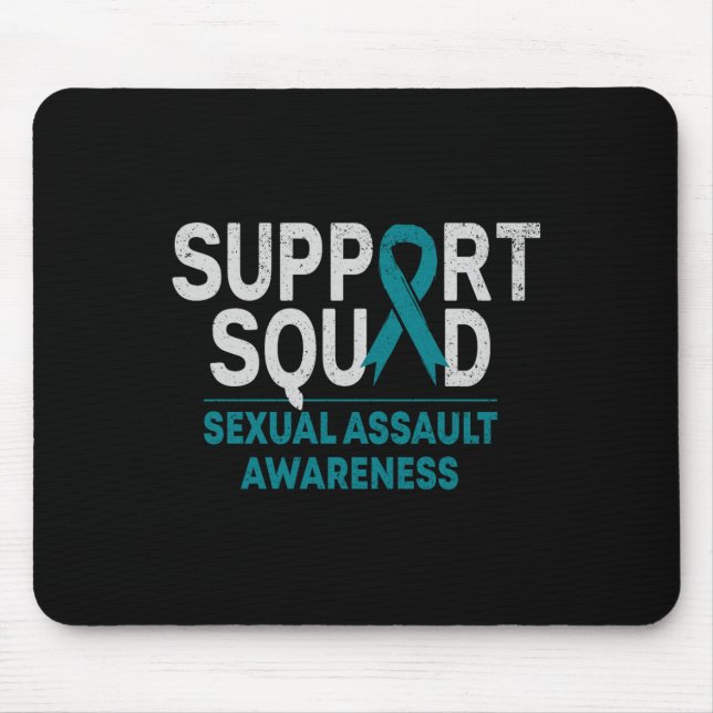 Unterstützung Squad Ual Auleness Month Aquamarine  Mousepad (Vorne)