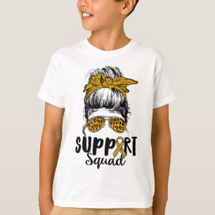 Unterstützung Squad Women Leopard Messy Bun Rsd un T-Shirt