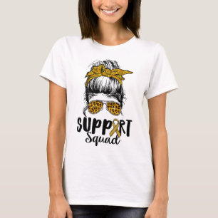 Unterstützung Squad Women Leopard Messy Bun Rsd un T-Shirt