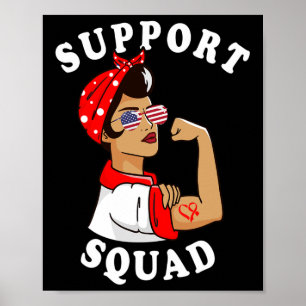 Unterstützung Squad Women Sungles Herzerkrankungen Poster