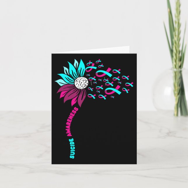 Unterstützung Suizidbewusstsein Blume Suizid Präve Karte (Vorderseite)