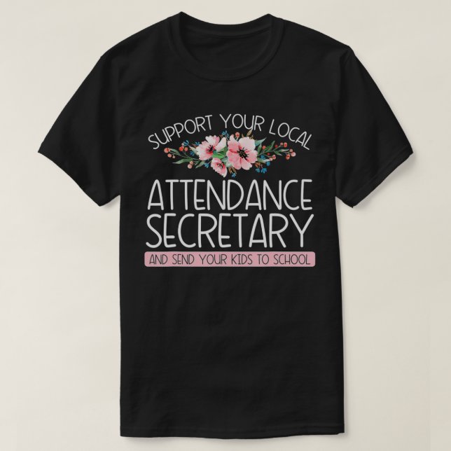 Unterstützung Teilnahme des Sekretariats der Schul T-Shirt (Design vorne)