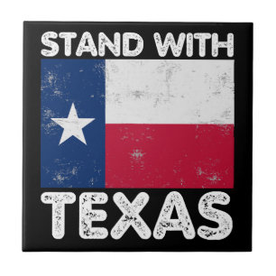 Unterstützung Texas ich mit Texas Texan Flag stehe Fliese