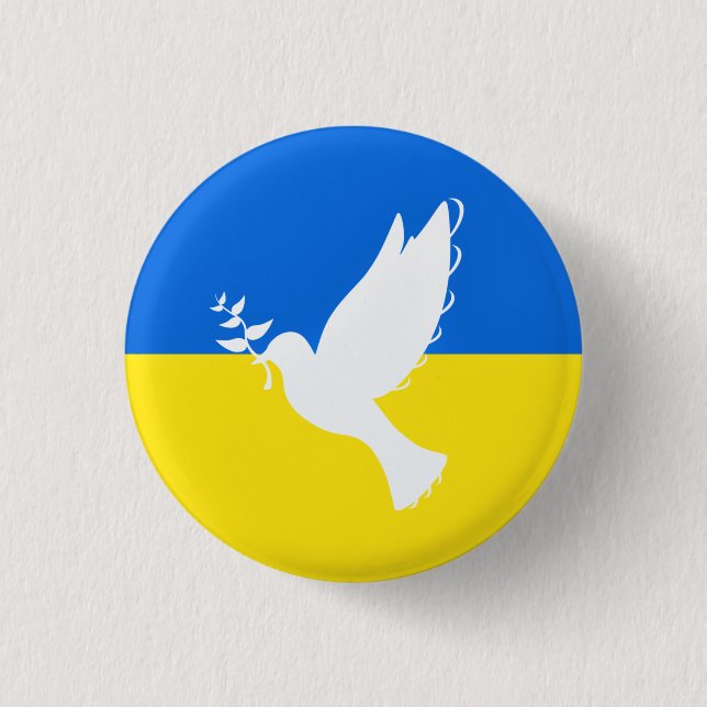 Unterstützung Ukraine Button Peace Dow ukrainische (Vorderseite)