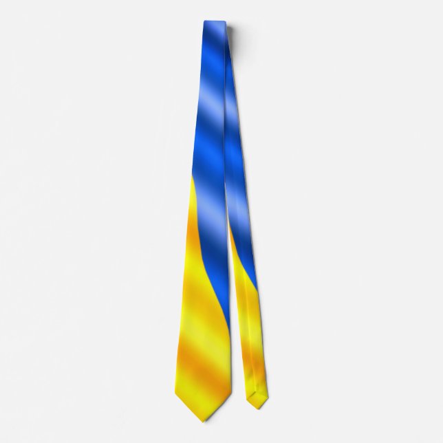 Unterstützung Ukraine Neck Tie ukrainische Flagge  Krawatte (Vorderseite)