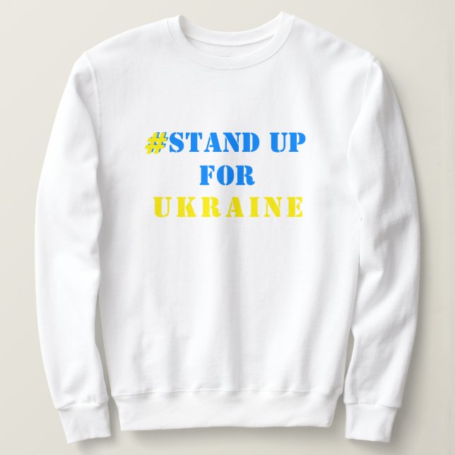 Unterstützung Ukraine Sweatshirt ukrainische Flagg (Design vorne)