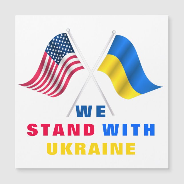 Unterstützung ukrainischer Automagnete, die wir mi Magnetkarte (Vorderseite)