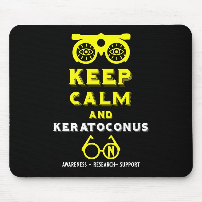 Unterstützung und Sensibilisierung für Keratokonus Mousepad (Vorne)