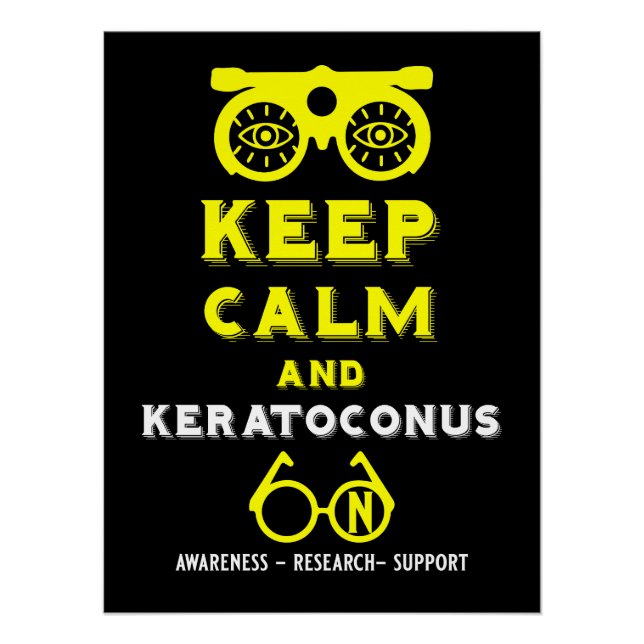 Unterstützung und Sensibilisierung für Keratokonus Poster (Vorderseite)