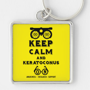 Unterstützung und Sensibilisierung für Keratokonus Schlüsselanhänger