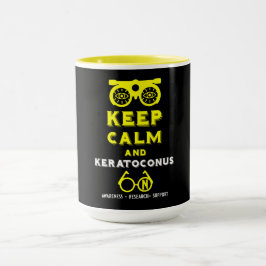 Unterstützung und Sensibilisierung für Keratokonus Tasse