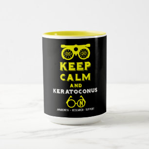 Unterstützung und Sensibilisierung für Keratokonus Tasse