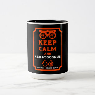 Unterstützung und Sensibilisierung für Keratokonus Zweifarbige Tasse