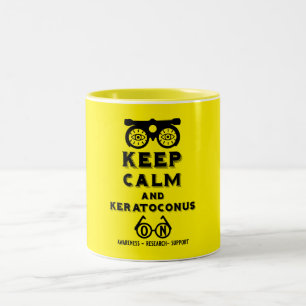 Unterstützung und Sensibilisierung für Keratokonus Zweifarbige Tasse