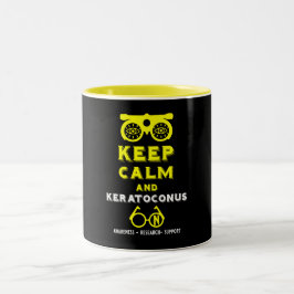 Unterstützung und Sensibilisierung für Keratokonus Zweifarbige Tasse