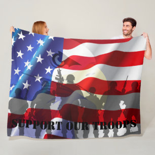 Unterstützung unserer Truppen für die patriotische Fleecedecke