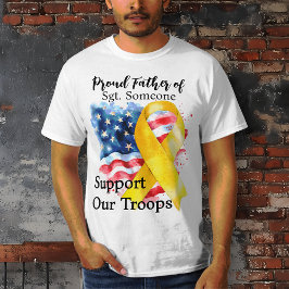 Unterstützung unserer Truppen Gelbes Bewusstsein T-Shirt