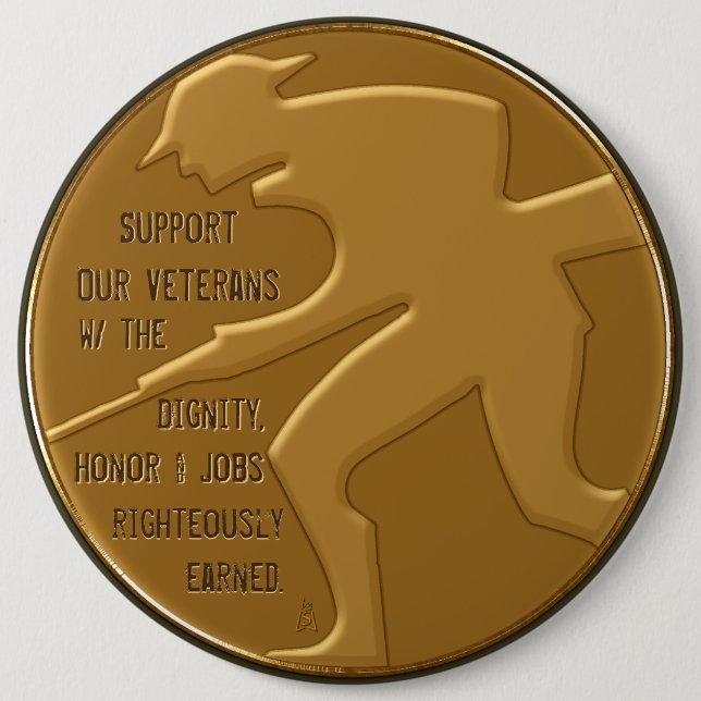 Unterstützung unserer Veteranen Golden Button (Vorderseite)