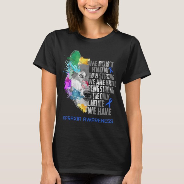 Unterstützung von Apraxia-Sensibilisierungsketten T-Shirt (Vorderseite)