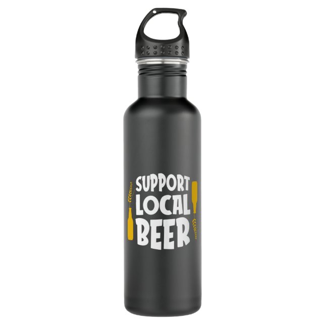 Unterstützung von Bier vor Ort Edelstahlflasche (Vorderseite)
