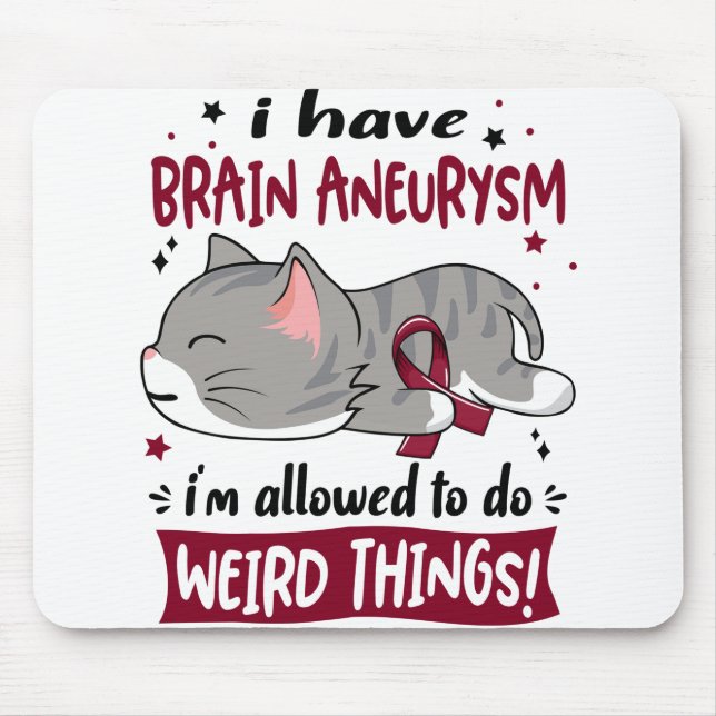 Unterstützung von Brain Aneurysm-Awareness Ribbon  Mousepad (Vorne)